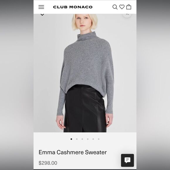 Club Monaco Cashmere Powder Pink Cowl Neck Sweater sz S/P - Picture 14 of 15